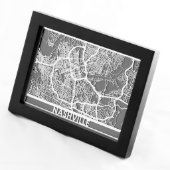 5" X 7" Stainless Steel Cut Nashville City Map (Front Right)