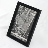 5" X 7" Stainless Steel Cut Philadelphia City Map (Front Right)