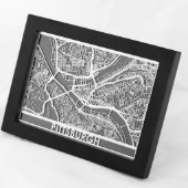 5" X 7" Stainless Steel Cut Pittsburgh City Map (Front Right)