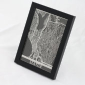 5" X 7" Stainless Steel Cut Seattle City Map (Front Right)