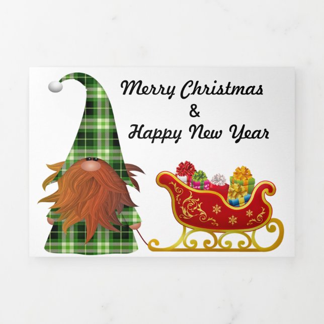 5" x 7" Trifold Letter Fold Holiday Card christmas (Cover)