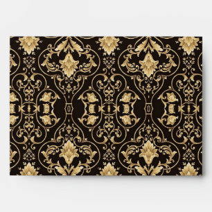 5 x 7 Vintage Black & Gold Royal Return Address Envelope