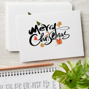 5 x 7 Vintage Christmas Santa Return Address Envelope