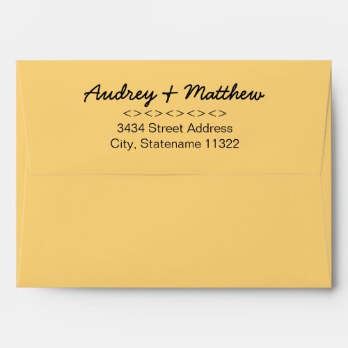 5 x 7 Vintage Elegant Script Typography Mailing En Envelope