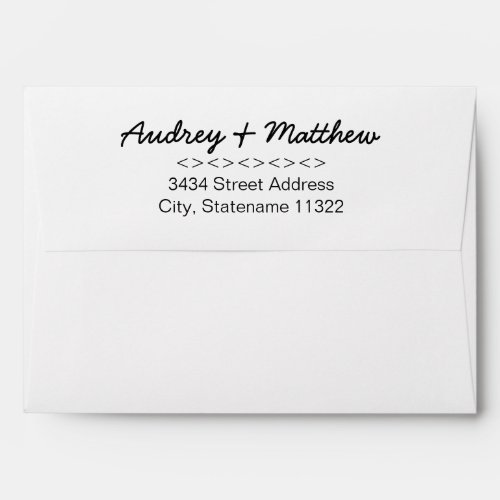 5 x 7 Vintage Elegant Script Typography Mailing Envelope