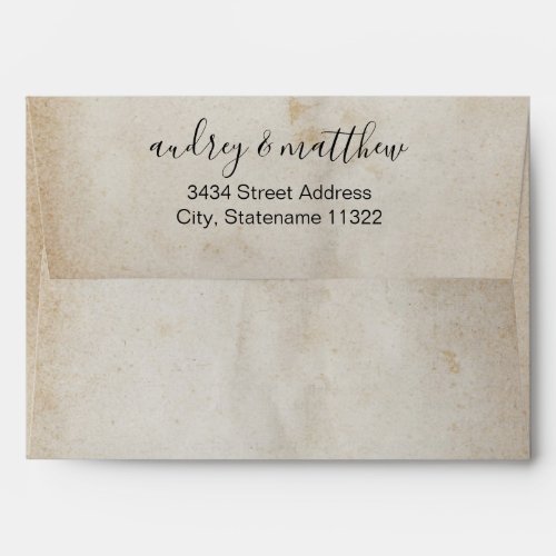 5 x 7 Vintage Personalized Rustic Kraft Paper Envelope