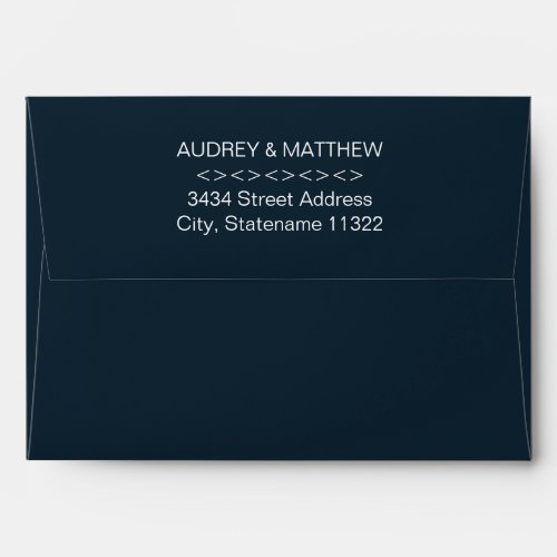 5 x 7 Vintage Pink Return Address Envelope