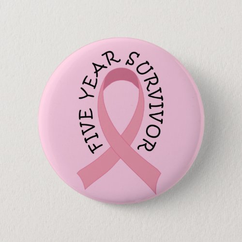 5 Year Breast Cancer Survivor Button