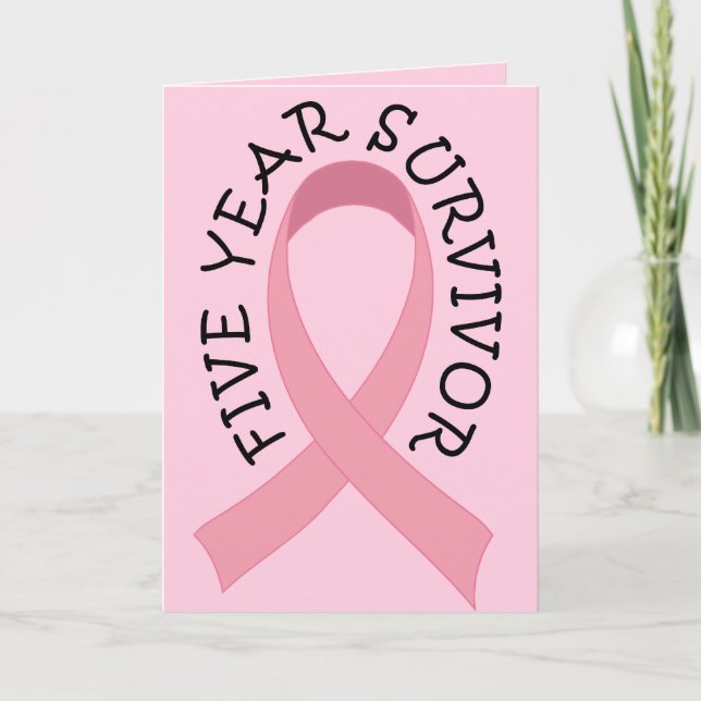 5 Year Breast Cancer Survivor Card (Front)