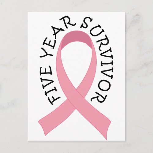 5 Year Breast Cancer Survivor Postcard