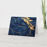 5 Year Employee Anniversary Blue Botanicals CUSTOM