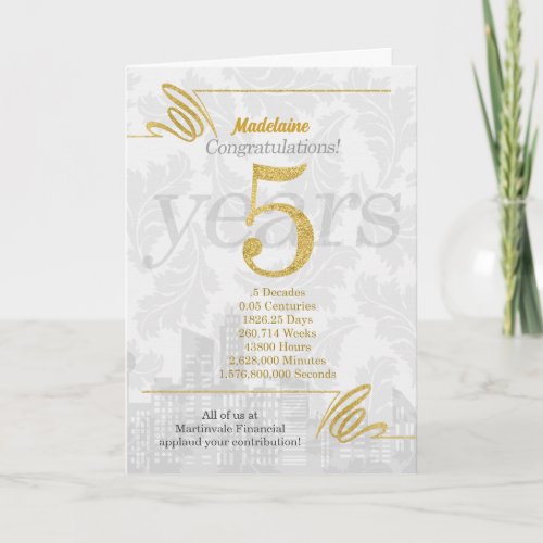 5 Year Employee Anniversary Business Elegance
