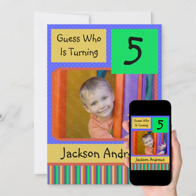 5 year old boy birthday party invitations