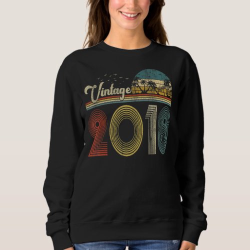 5 Year Old  Born In 2018 Vintage 5th Birthday Boy Sweatshirt