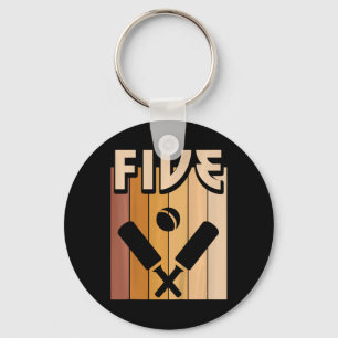 5 Year Old Cricket Birthday Boy Girl 5th Birthday Keychain