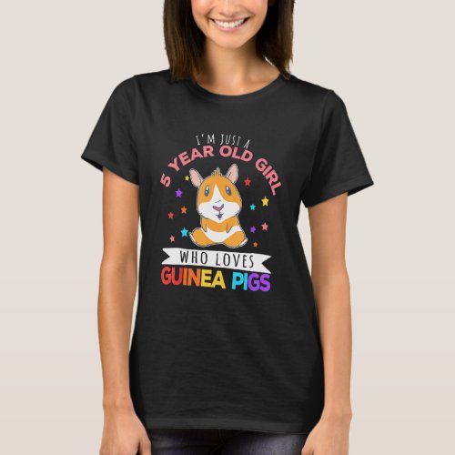 5 Year Old Girl Who Loves Guinea Pigs  Wheek T_Shirt