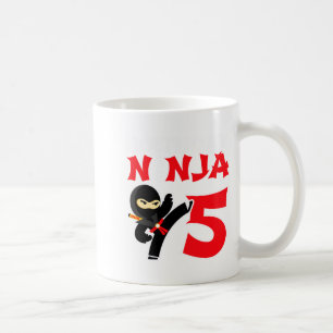 5 Year Old Karate Ninja Party Kids 5th Birthday T Coffee Mug