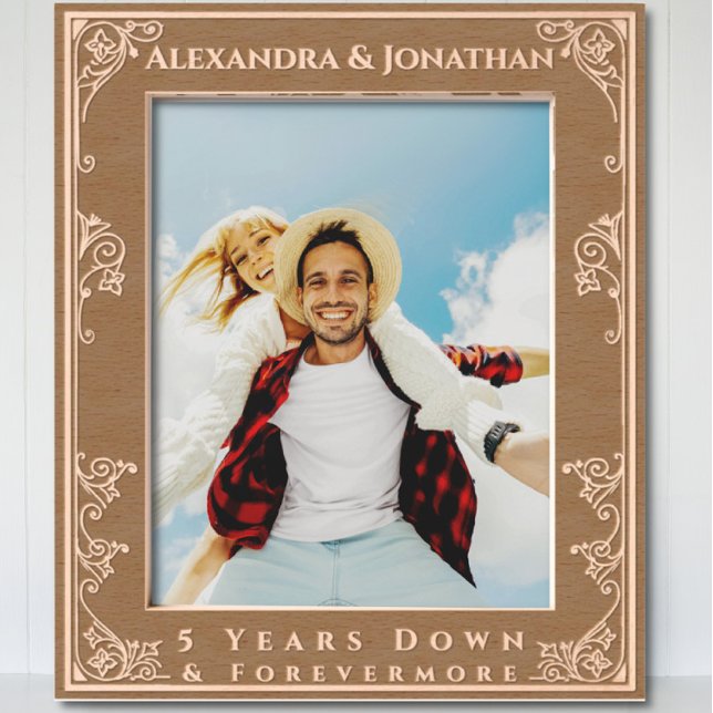 5 Year Wood  Wedding Anniversary Forevermore  Engraved Frames (Creator Uploaded)