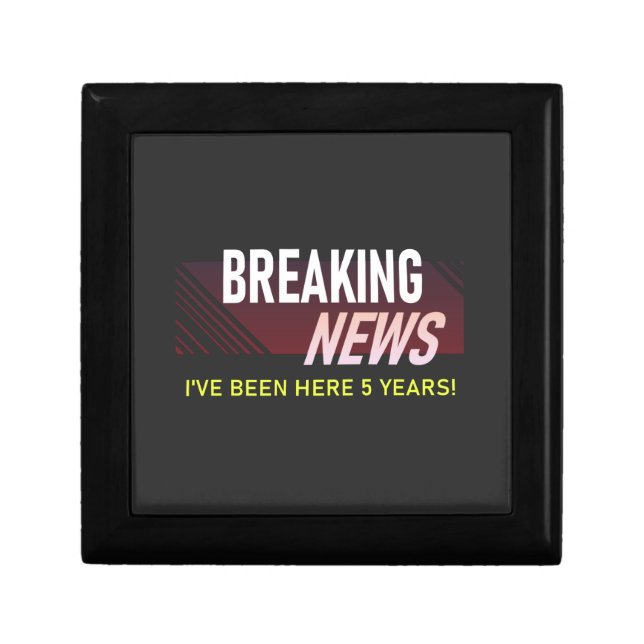 5 Year Work Anniversary 5th Employee Appreciation Gift Box (Front)