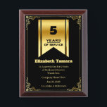 5 Year Work Anniversary | Employee Appreciation Award Plaque<br><div class="desc">5-year work anniversary quotes award,  for Employee Appreciation. personalized gift</div>