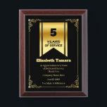 5 Year Work Anniversary | Employee Appreciation Award Plaque<br><div class="desc">5-year work anniversary quotes award,  for Employee Appreciation. personalized gift</div>