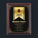 5 Year Work Anniversary | Employee Appreciation Award Plaque<br><div class="desc">5-year work anniversary quotes award,  for Employee Appreciation. personalized gift</div>