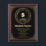 5 Year Work Anniversary | Employee Appreciation Award Plaque<br><div class="desc">5 year work anniversary quotes award,  for Employee Appreciation. personalized gift</div>