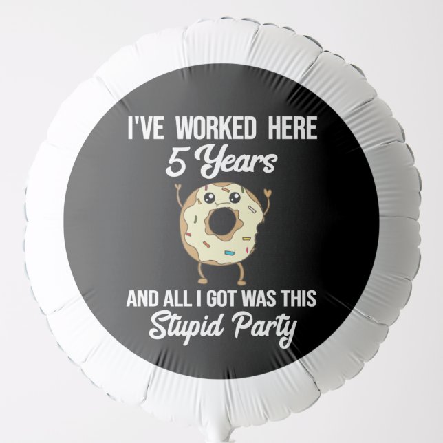5 Year Work Anniversary Employee Appreciation Balloon (Front)