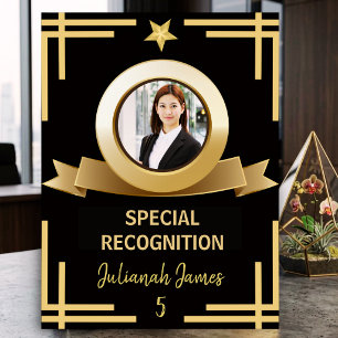 5 Year Work Anniversary Female Team Leader Photo Card