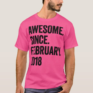 5 Years Awesome Since February 2018 5th Birthday T-Shirt