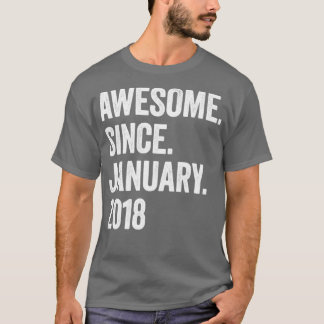 5 Years Awesome Since January 2018 5th Birthday1 T-Shirt