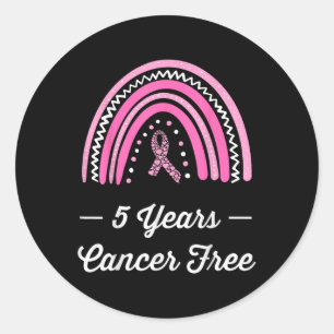 5 Years Breast Cancer Free Survivor Classic Round Sticker