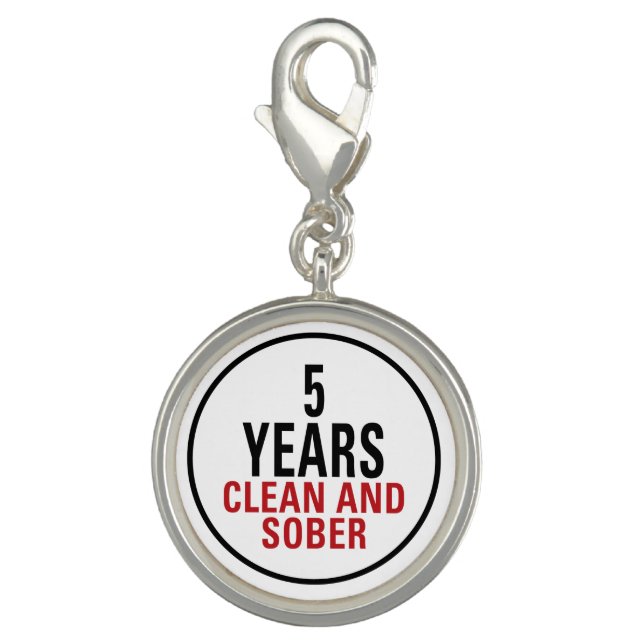 5 Years Clean and Sober Charm (Front)