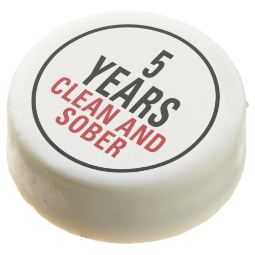 5 Years Clean and Sober Chocolate Dipped Oreo