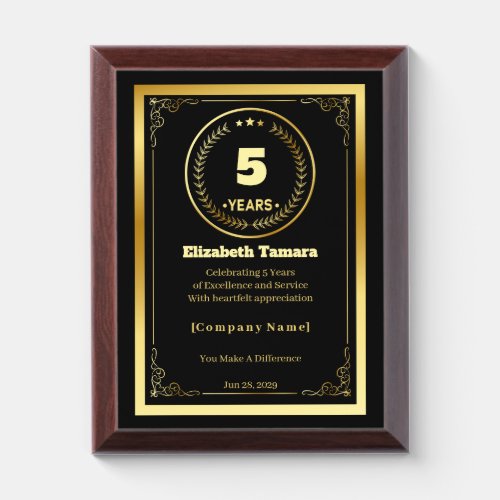 5 Years of Service – Custom Appreciation Gift