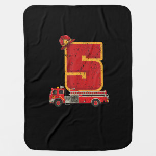 5 Years Old Birthday Boy Gifts Firefighter Baby Blanket