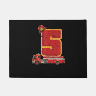 5 Years Old Birthday Boy Gifts Firefighter Doormat