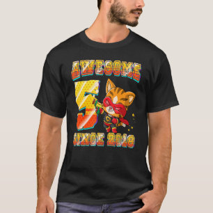 5 Years Old Cat Awesome Since 2018 Cat 5th Birthda T-Shirt