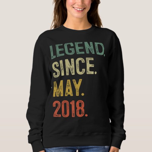 5 Years Old Gift 5th Birthday Boy Kids Legend Sinc Sweatshirt