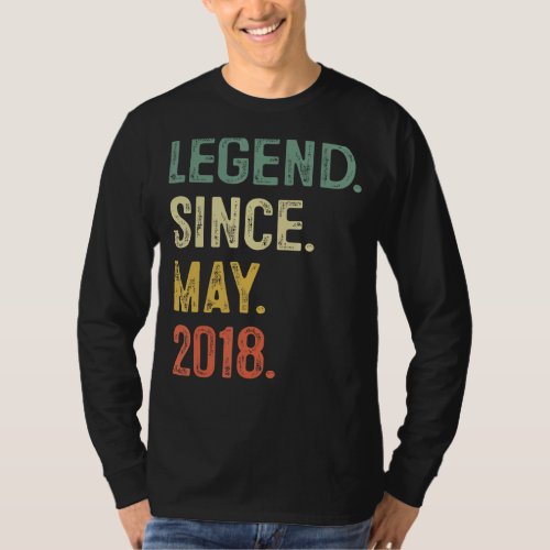5 Years Old Gift 5th Birthday Boy Kids Legend Sinc T_Shirt