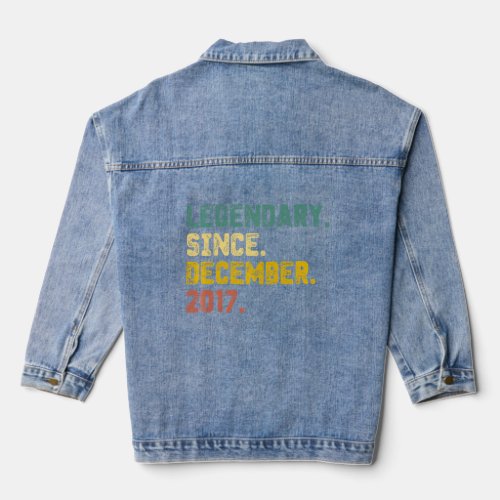 5 Years Old  Legend Since December 2017 5th Birthd Denim Jacket