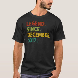 5 Years Old Legend Since December 2017 5th Birthd T-Shirt