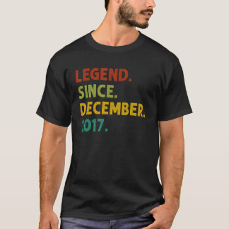5 Years Old  Legend Since December 2017 5th Birthd T-Shirt