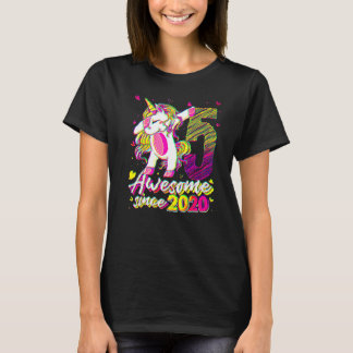 5 Years Old Unicorn Dabbing 5th Birthday Girl Unic T-Shirt