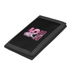 5 Years Old Unicorn Dabbing 5th Birthday Girl Unic Tri-fold Wallet