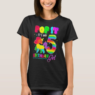 5 Years Old Unicorn It's My 5th Birthday Girl Unic T-Shirt