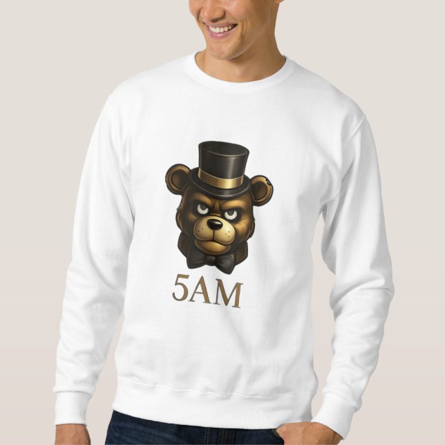 5AM Night Shift Horror Gaming Sweatshirt (Front)