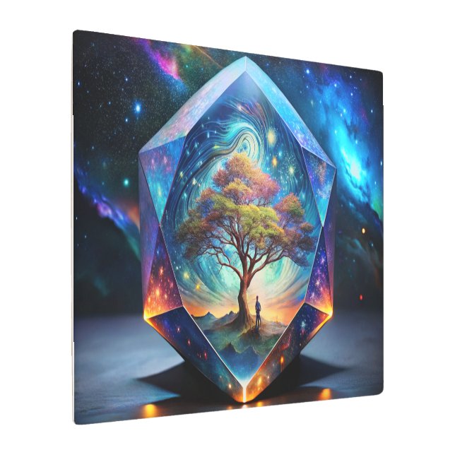 5D Cube DIY Round Diamond Painting Kit - Full Wall Metal Print (Angled)