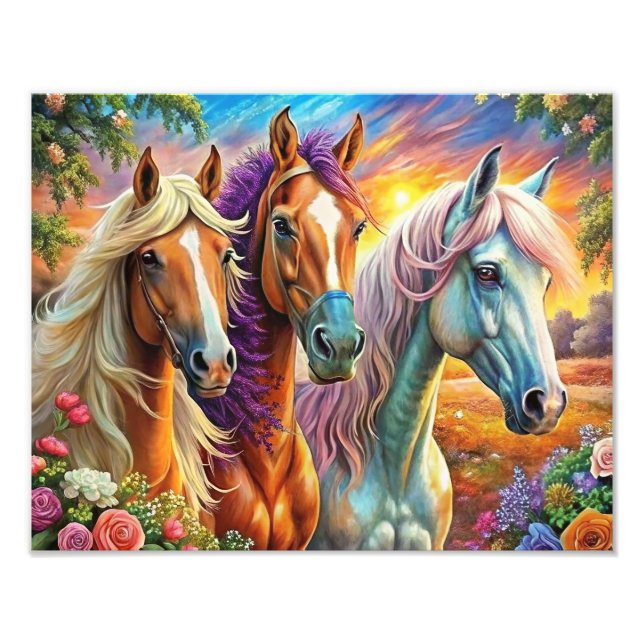 5D Diamond Painting Kit Horse Design DIY Wall Art (Front)