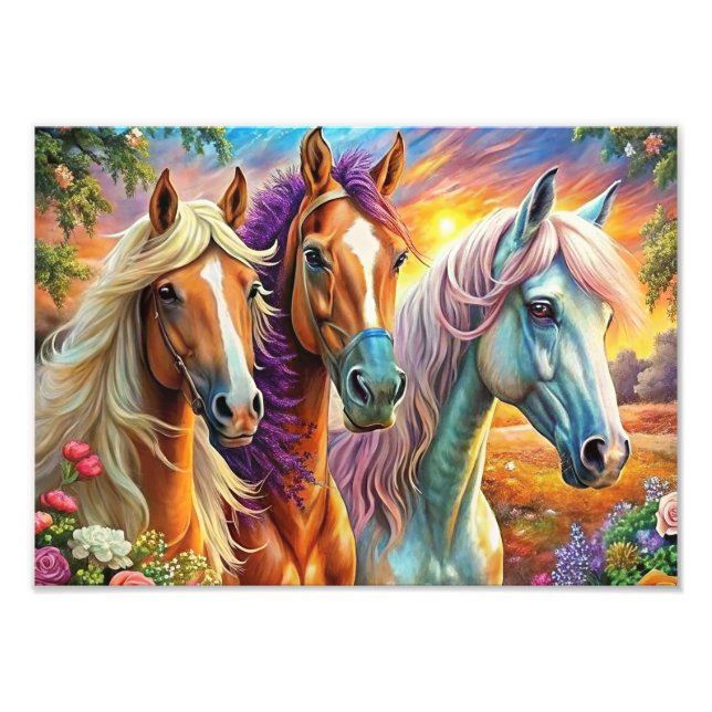 5D Diamond Painting Kit Horse Design DIY Wall Art (Front)